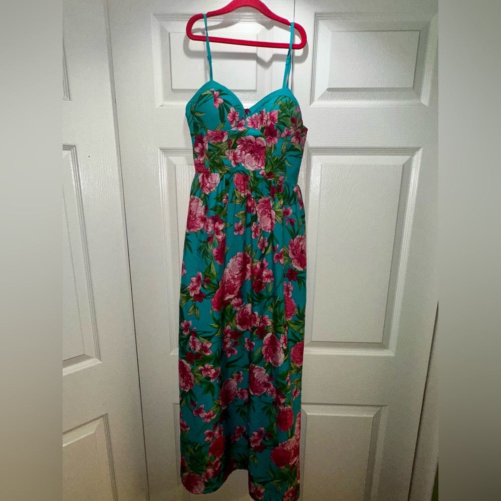Floral Maxi Dress with Spaghetti Straps